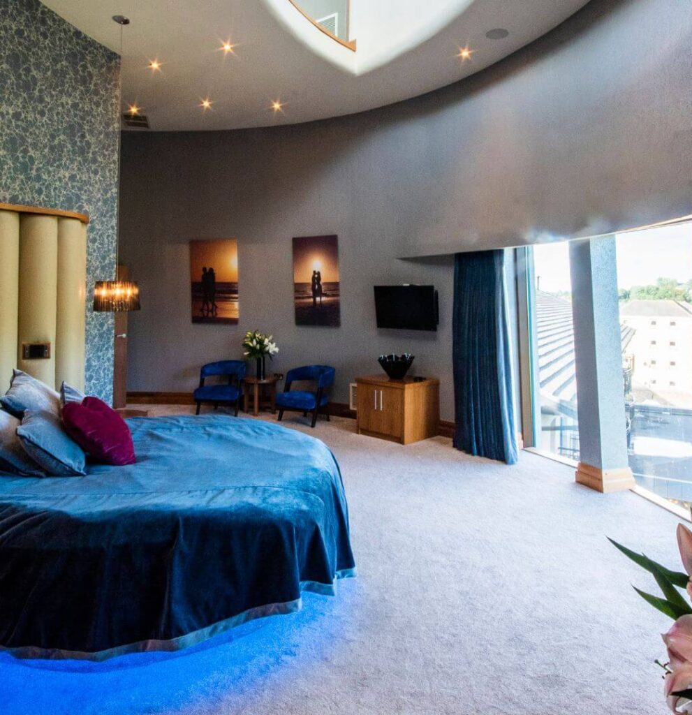 Illustration of Luxury Penthouse Hotel With Banquet Services
